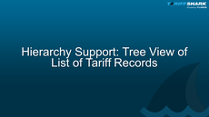 Tree View of List of Tariff Records
